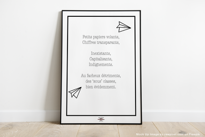 Poster Petits Papiers Volants